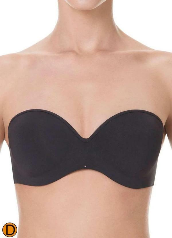 Liz - Sutiã Bustiê com Aro e Bojo Liz 51803 Taça D 71-Preto