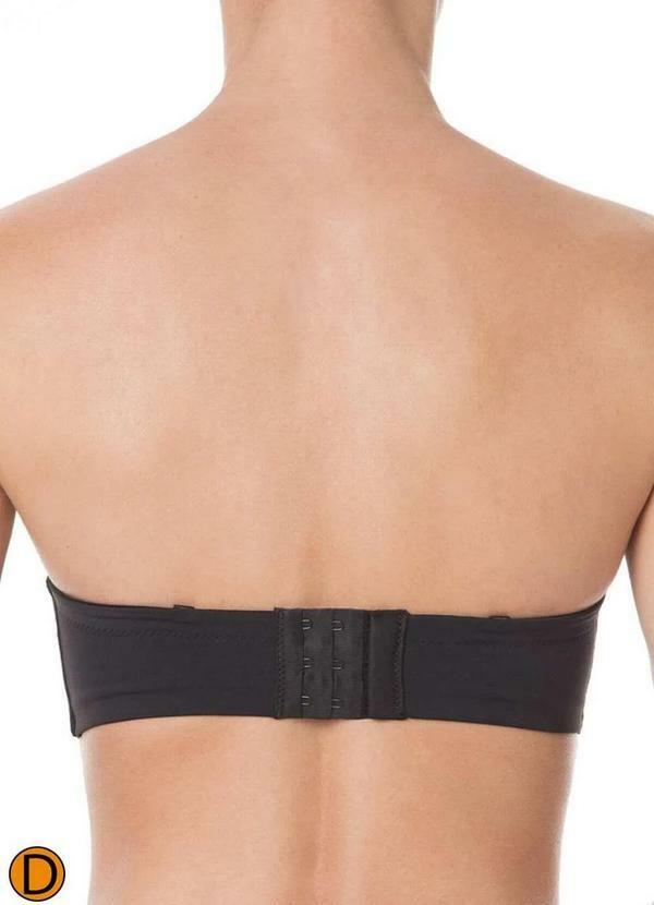 Liz - Sutiã Bustiê com Aro e Bojo Liz 51803 Taça D 71-Preto