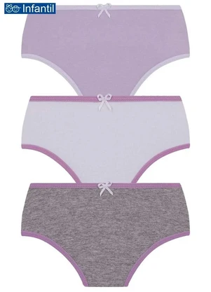 Lupo - Kit com 3 Calcinhas Lobinha 18101-089 Infantil - LUPO