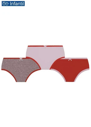Lupo - Kit com 3 Calcinhas Lobinha 18101-089 Infantil - LUPO