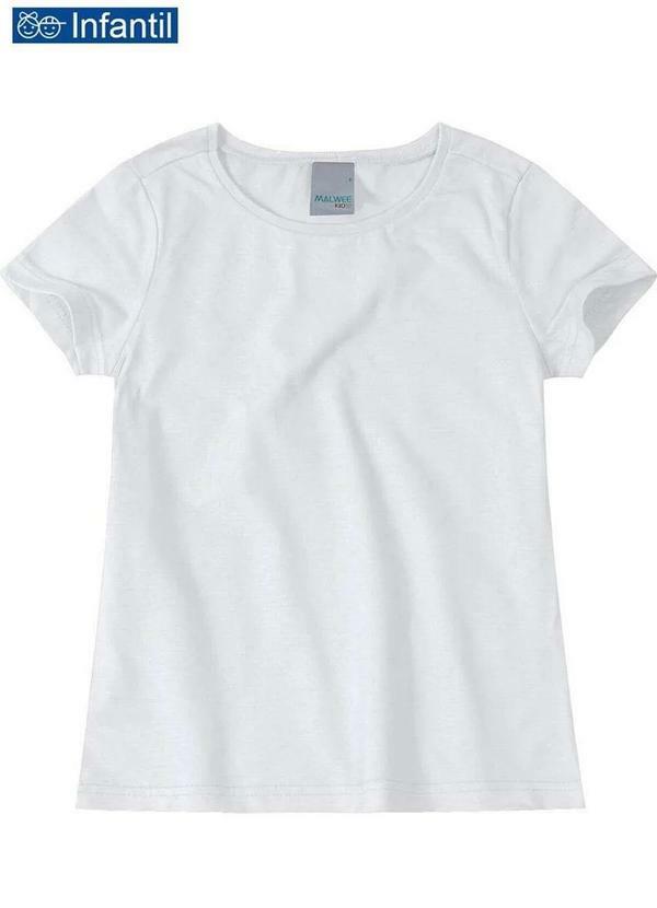 Malwee - Camiseta Infantil Menina Malwee 1000086761 00001-Branco
