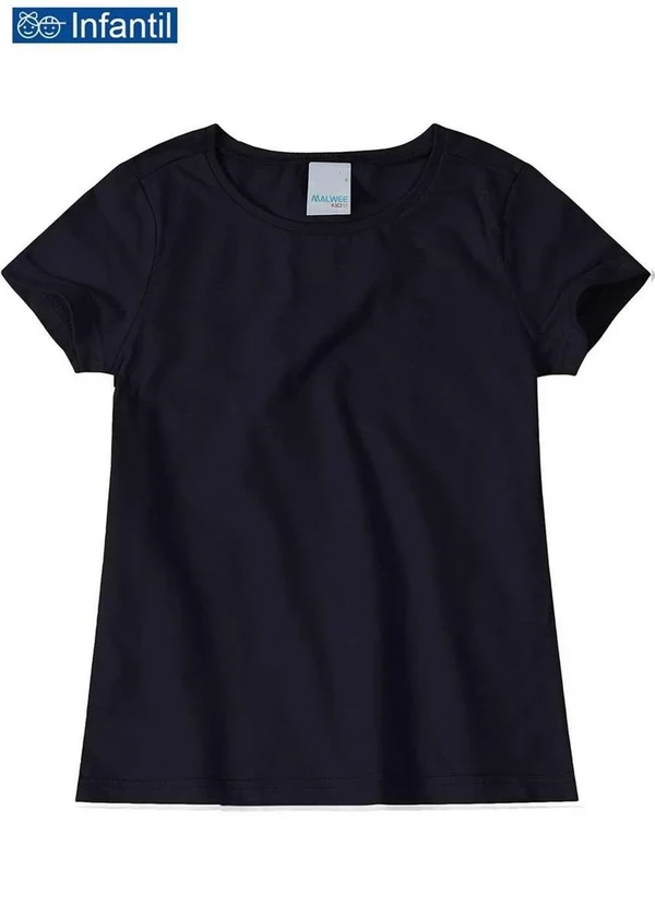 Malwee - Camiseta Infantil Menina Malwee 1000086761 00004-Preto