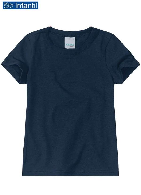 Malwee - Camiseta Infantil Menina Malwee 1000086762 02023-Azul-Marinho