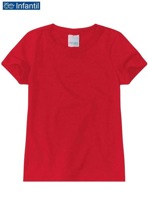 Malwee - Camiseta Infantil Menina Malwee 1000086762 02226-Vermelho