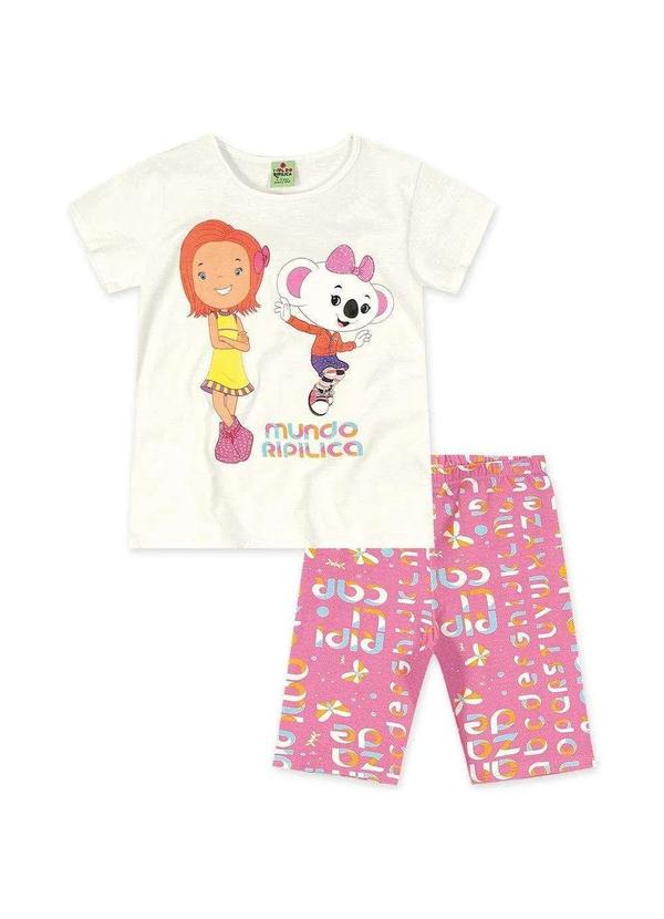 Lilica Ripilica - Conjunto Mundo Ripilica Curto Malha Infantil - 11400388i Bege