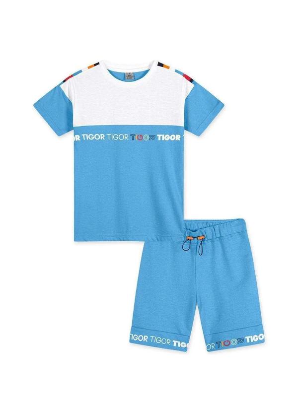 Tigor T Tigre - Conjunto Tigor T. Tigre Curto Moletom Infantil - 10210408i Azul