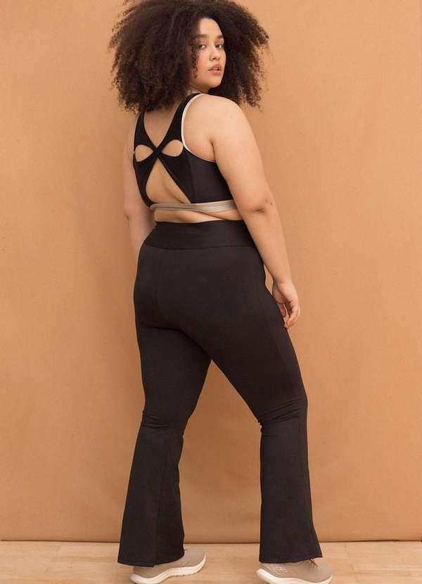 Bold Fit - Calça Flare Bailarina Plus Size Preto 3