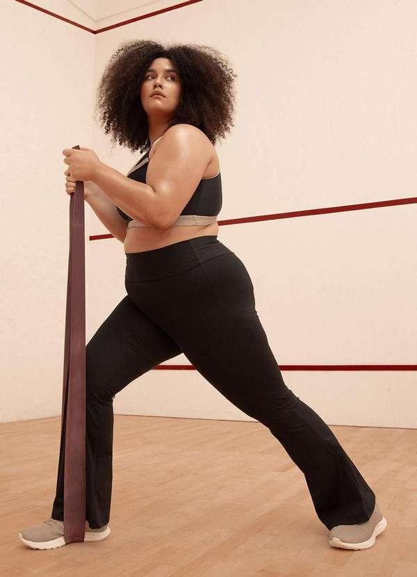 Bold Fit - Calça Flare Bailarina Plus Size Preto 5