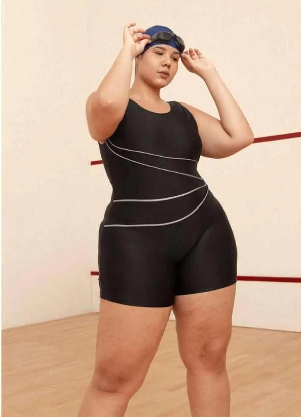 Bold Fit - Macaquinho Plus Size Preto