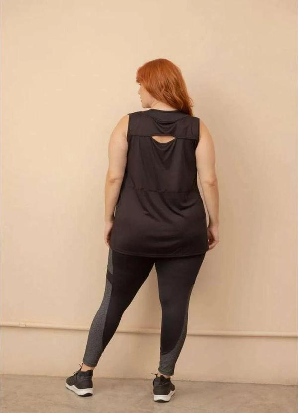 Bold Fit - Regata Poliamida Plus Size Preto