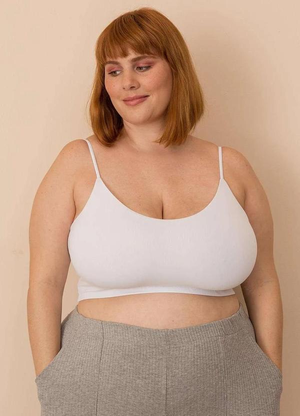 Bold Fit - Top Básico Plus Size Branco