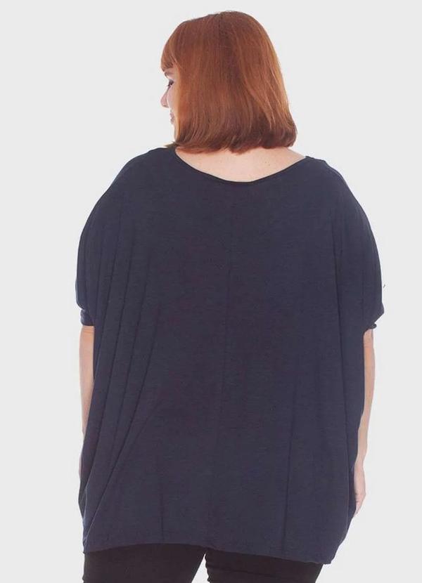 Bold - Blusa Ampla Plus Size Azul