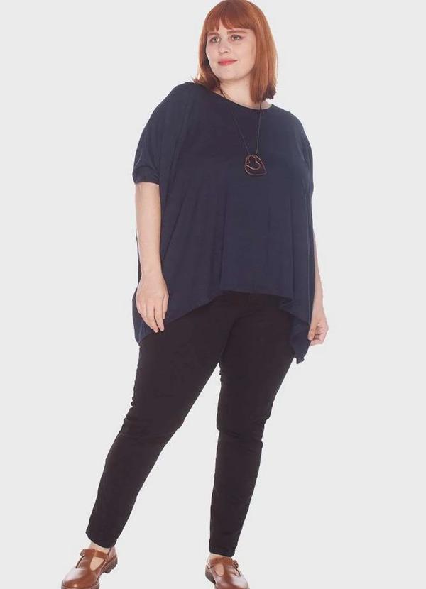 Bold - Blusa Ampla Plus Size Azul 2