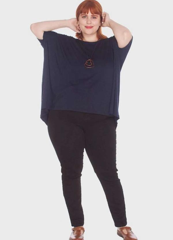 Bold - Blusa Ampla Plus Size Azul 3