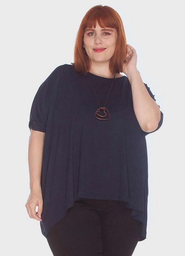 Bold - Blusa Ampla Plus Size Azul 4