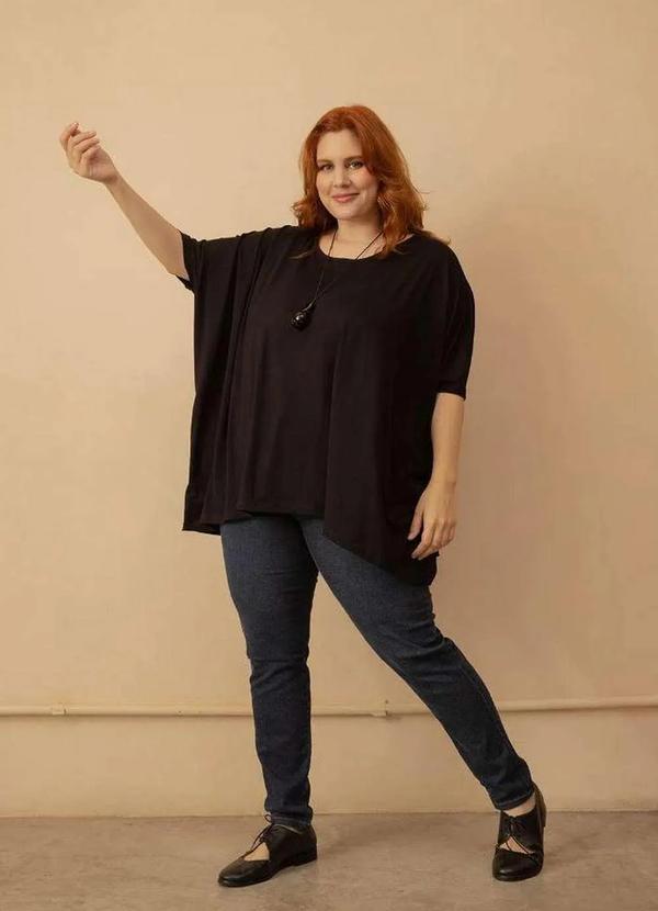 Bold - Blusa Ampla Plus Size Preto 5
