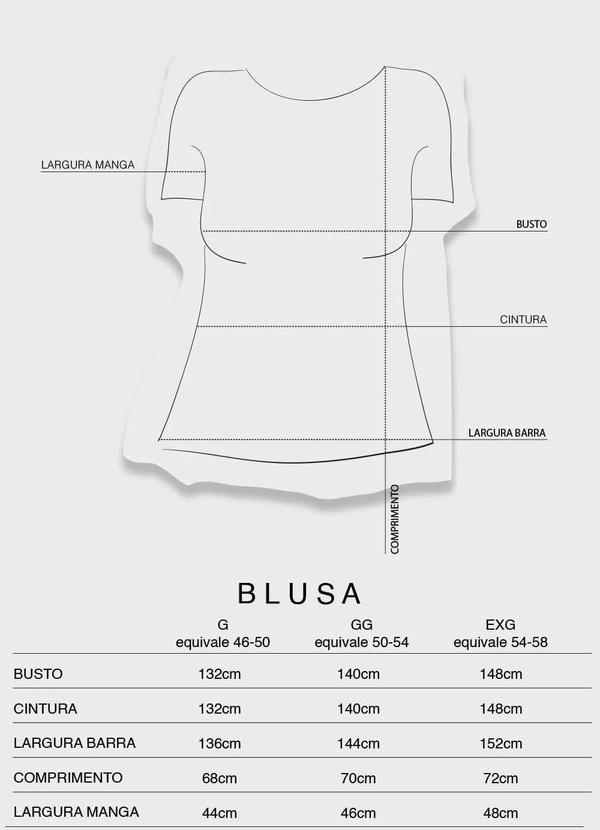 Bold - Blusa Giovana Plus Size Azul 8