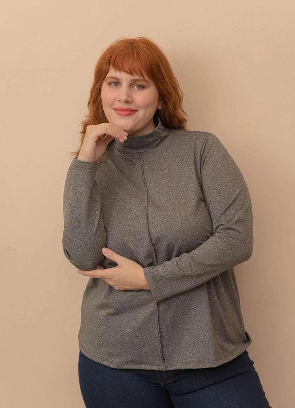 Bold - Blusa Moletinho Overlouco Plus Size Cinza 2