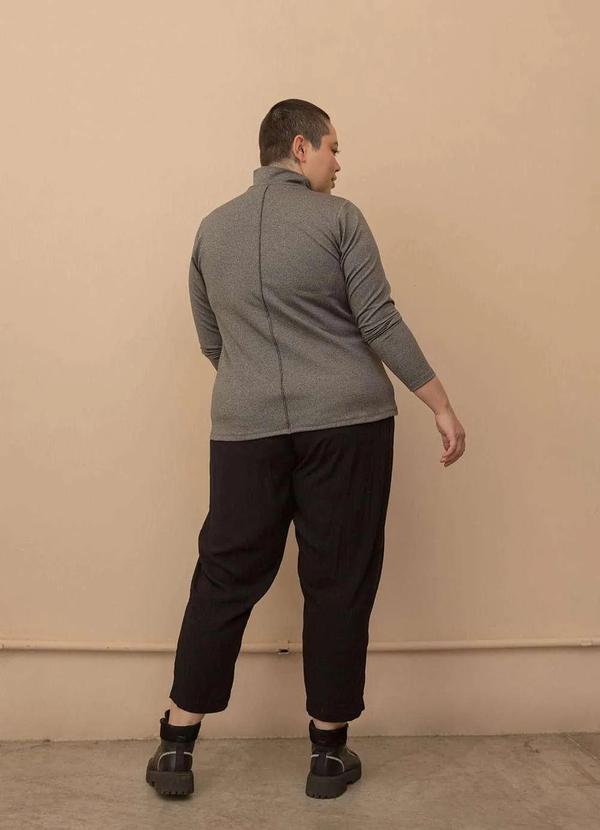 Bold - Blusa Moletinho Overlouco Plus Size Cinza 3