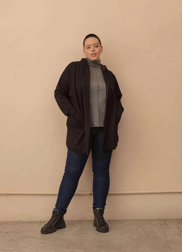 Bold - Blusa Moletinho Overlouco Plus Size Cinza 4