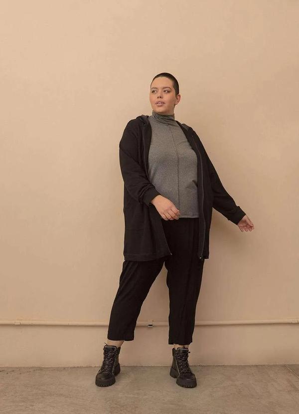 Bold - Blusa Moletinho Overlouco Plus Size Cinza 7