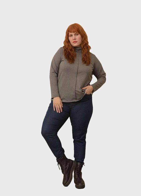 Bold - Blusa Moletinho Overlouco Plus Size Cinza 9