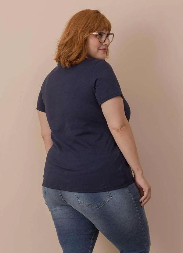 Wee! - Camiseta Básica Algodão Plus Size Azul 3