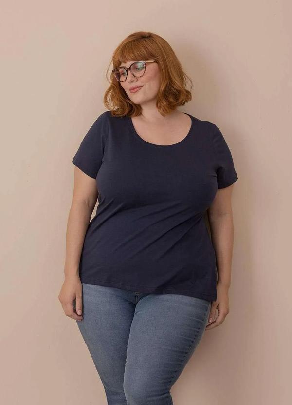 Wee! - Camiseta Básica Algodão Plus Size Azul 2