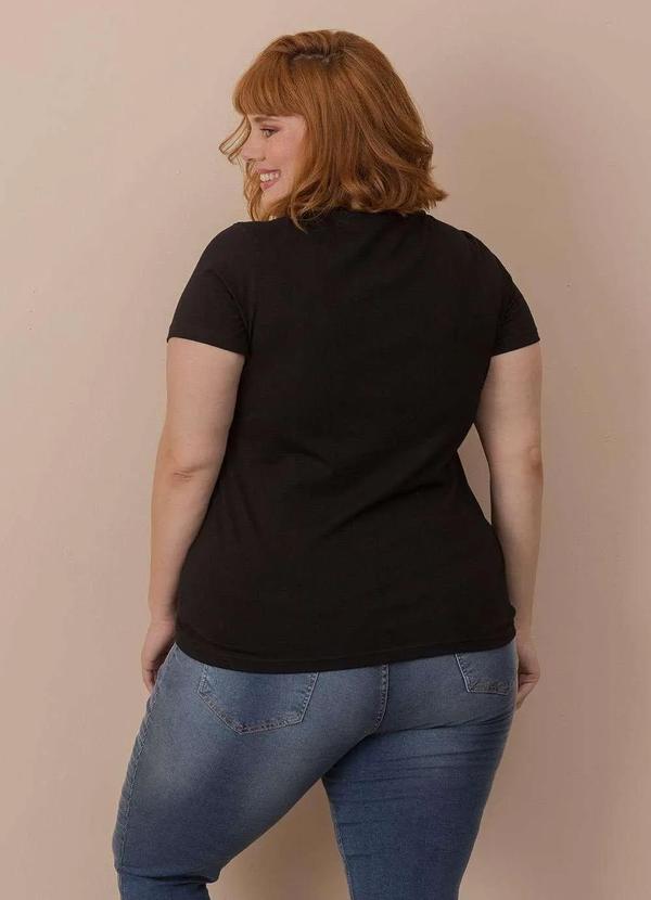 Wee! - Camiseta Básica Algodão Plus Size Preto