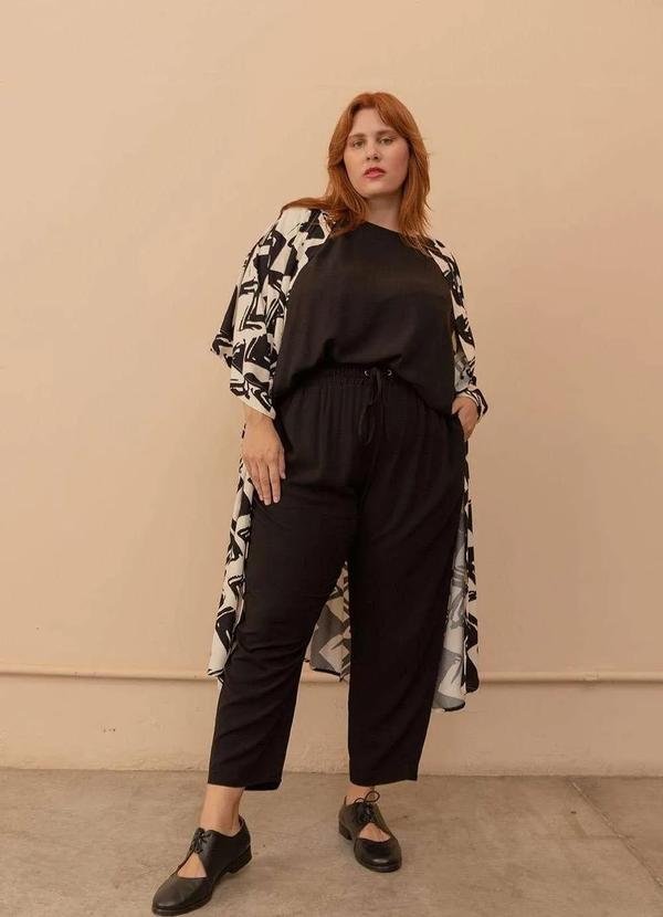 Bold - Calça Cenoura Manuela Plus Size Preto