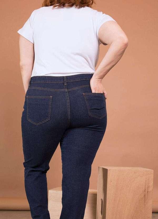 Bold - Calça Jeans Reta Cintura Média Plus Size Azul 6