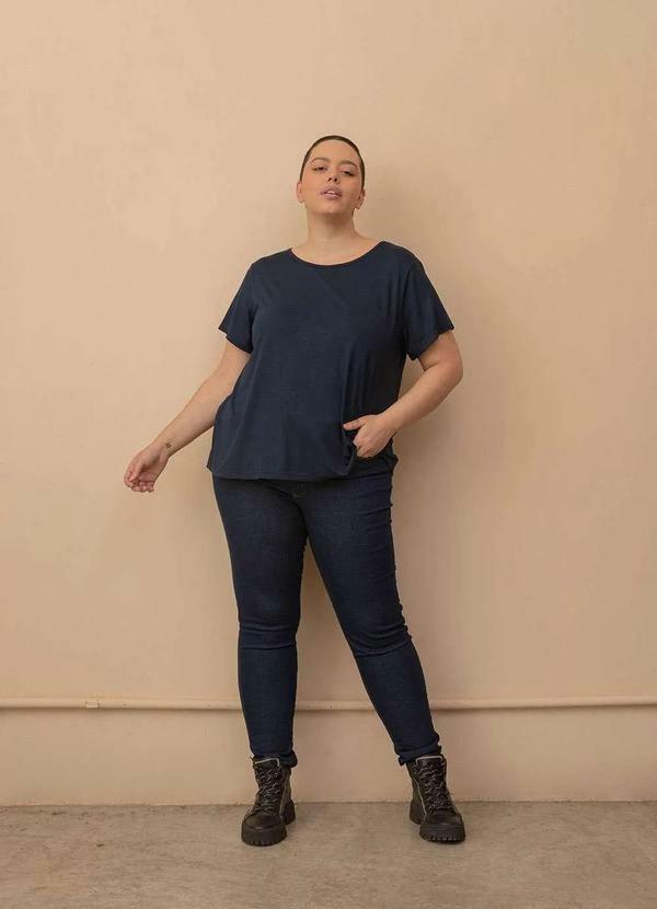 Bold - Calça Jeans Skinny Cintura Média Plus Size Azul 4