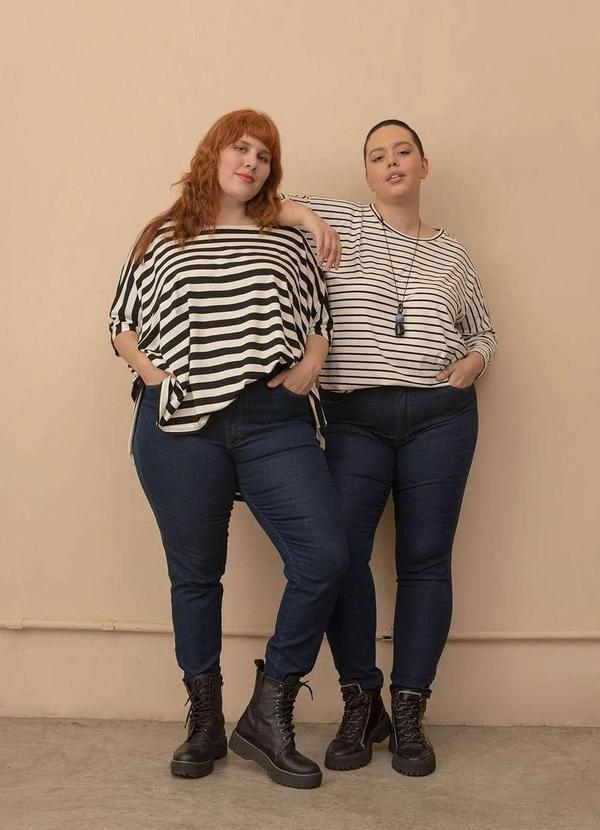 Bold - Calça Jeans Skinny Cintura Média Plus Size Azul 7