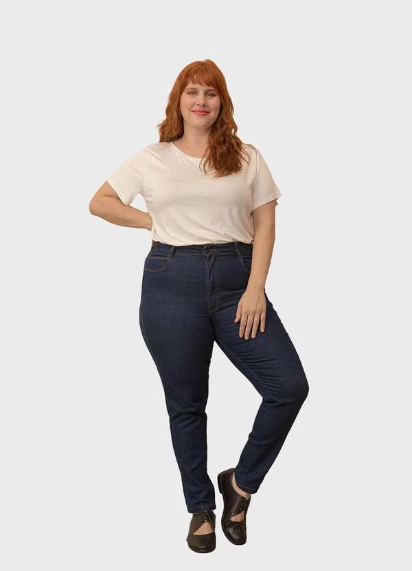 Bold - Calça Jeans Skinny Cintura Média Plus Size Azul 8