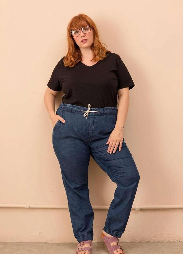 Wee! - Calça Jogging Plus Size Azul