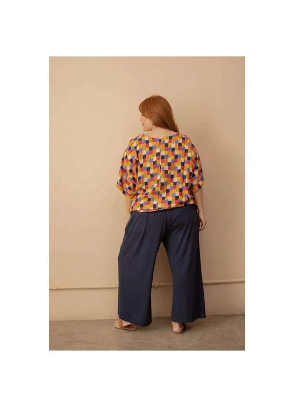 Bold - Calça Pantalona Básica Plus Size Azul 2