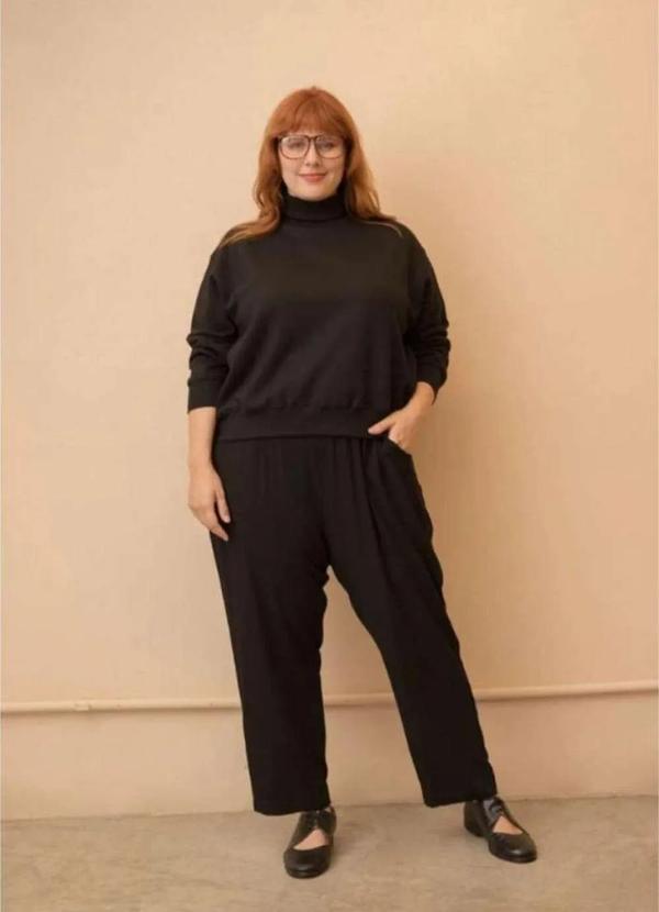 Bold - Calça Viscose Glória Plus Size Preto