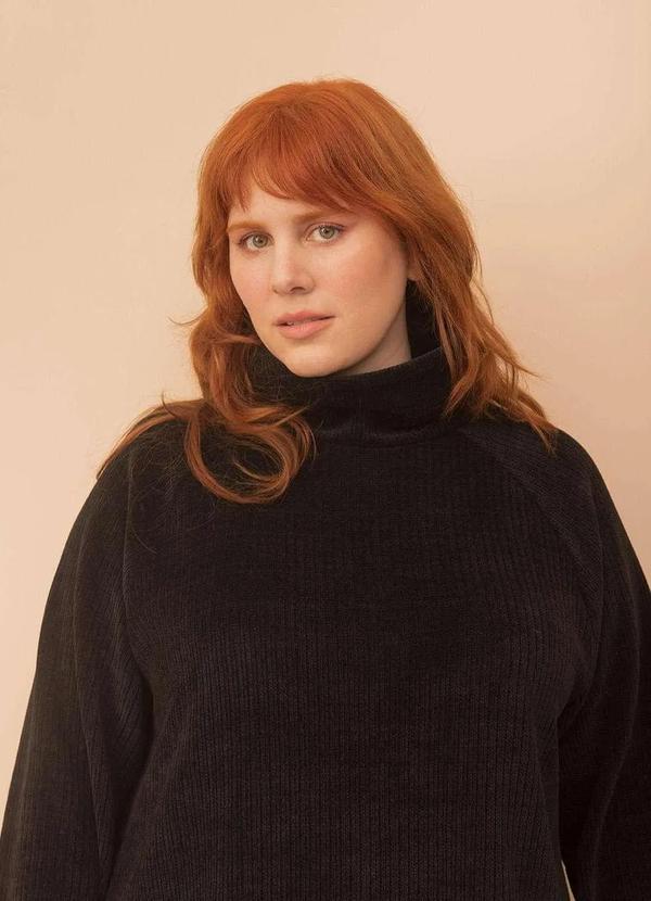 Bold Tricotaria - Blusa Tricô Chenile Plus Size Preto 7