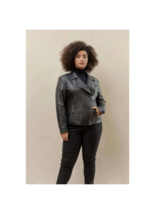 Bold - Jaqueta Perfecto Plus Size Preto