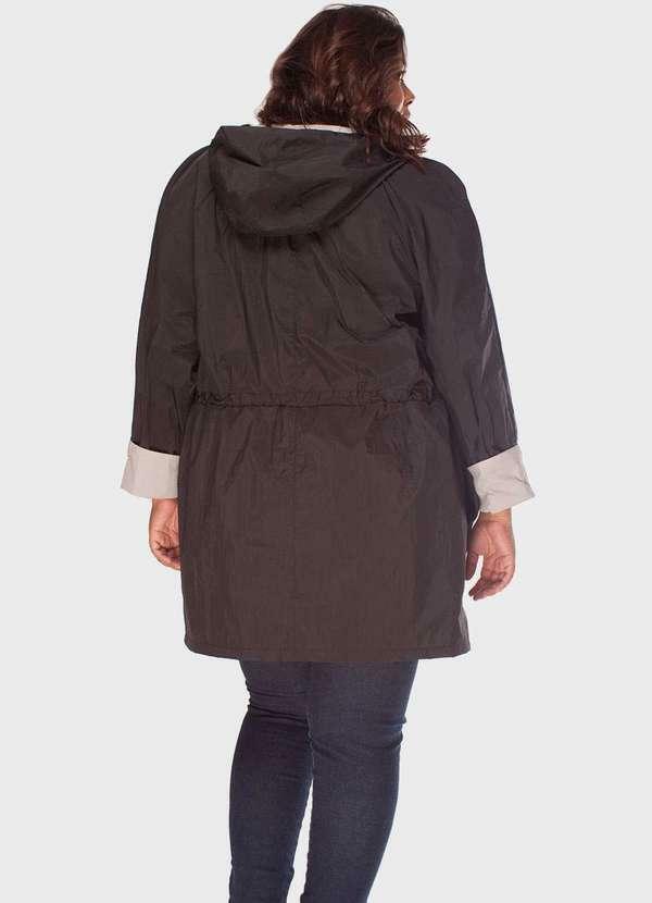 Bold - Parka Nina Corta-Vento Plus Size Preto