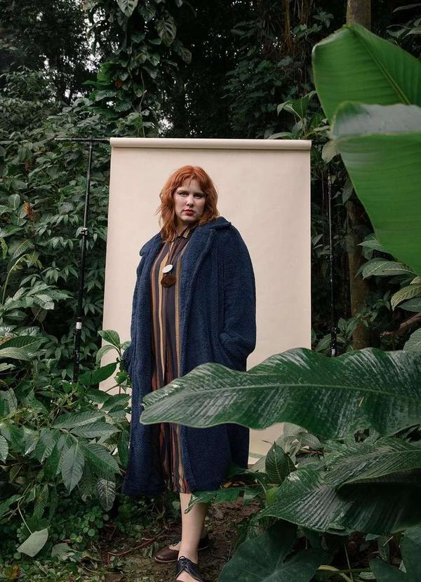 Bold - Sobretudo Sherpa Plus Size Azul 2