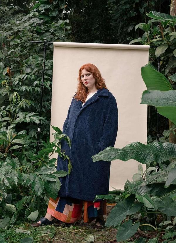 Bold - Sobretudo Sherpa Plus Size Azul 3