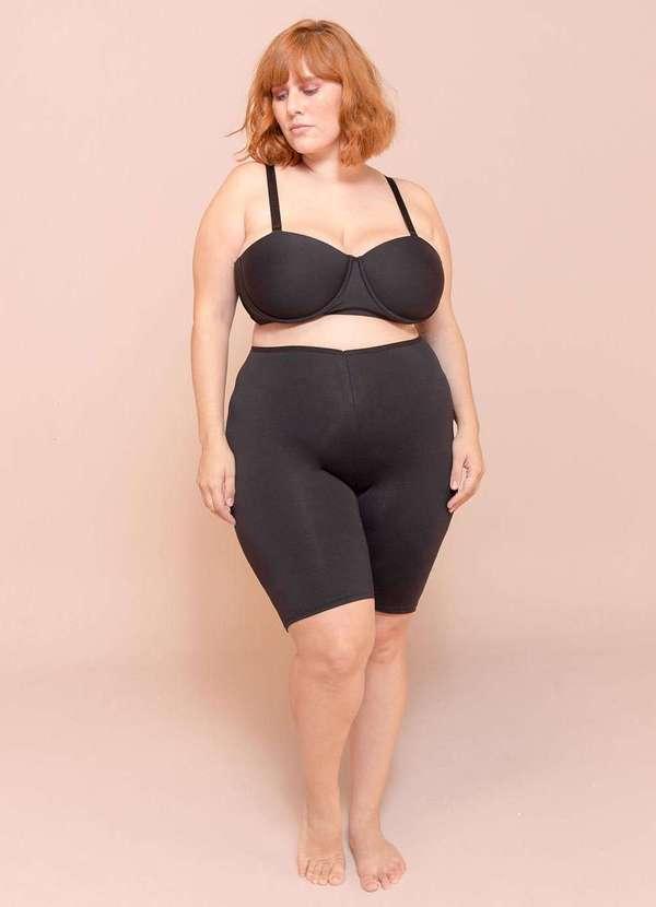 Bold Intimates - Bermuda Anti Atrito Plus Size Preto