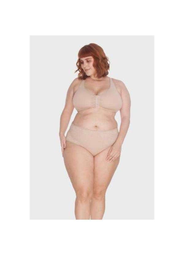 2rios - Calcinha Blackout com Detalhe Renda Plus Size Bege