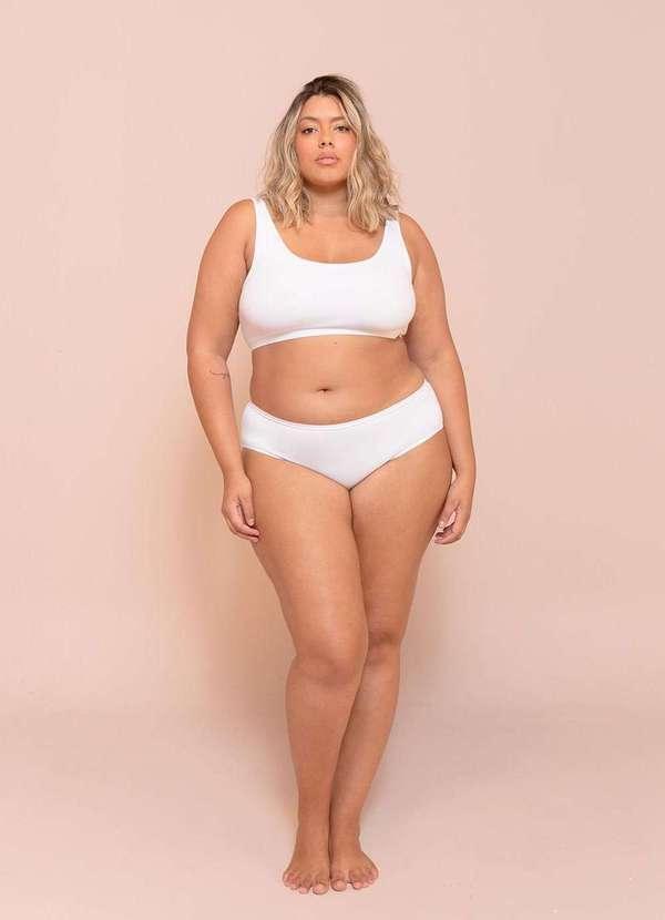 Bold Intimates - Calcinha Comfy Plus Size Branco