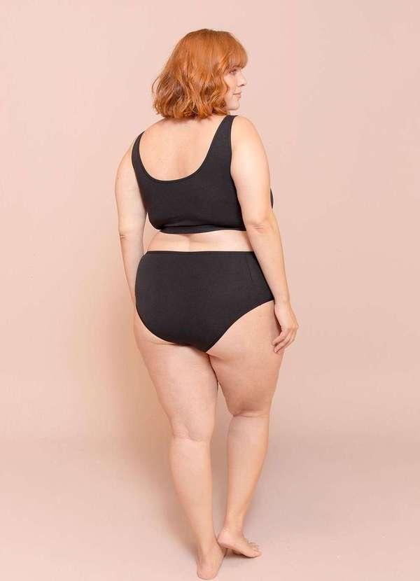 Bold Intimates - Calcinha Cotton Plus Size Preto 3
