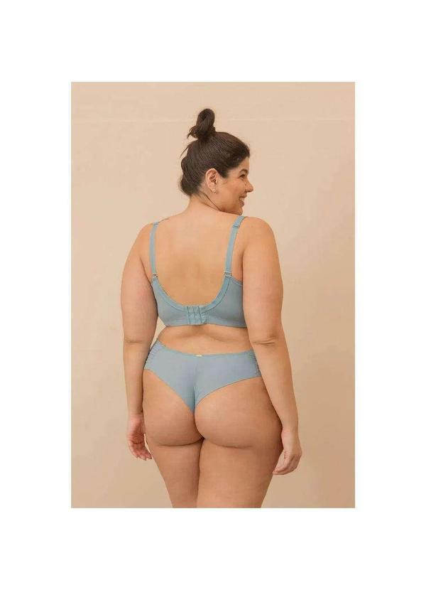 2rios - Calcinha Fio Dental Lateral Drapeada Plus Size Azul 2