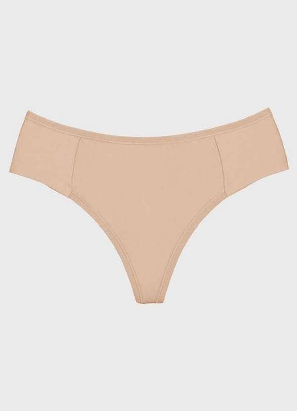 2rios - Calcinha Fio Dental Lateral Drapeada Plus Size Bege 3