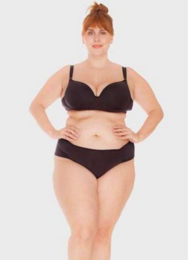 2rios - Calcinha Fio Dental Lateral Drapeada Plus Size Preto