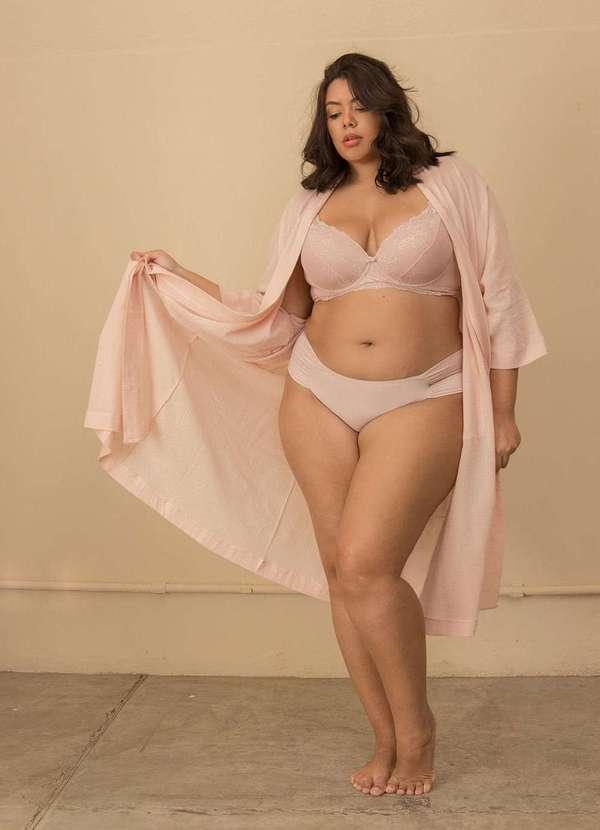 2rios - Calcinha Fio Dental Lateral Drapeada Plus Size Rosa 4